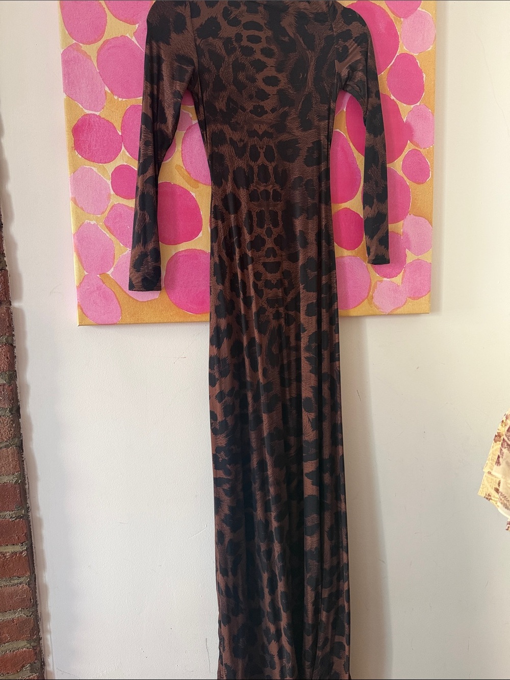 🤎 Naked Wardrobe Leopard Maxi Dress in Brown and Black - Picture 3 of 5